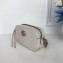 Gucci GG Marmont Mini Matelassé Shoulder Camera Bag 448065 Leather White