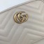 Gucci GG Marmont Mini Matelassé Shoulder Camera Bag 448065 Leather White