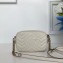 Gucci GG Marmont Mini Matelassé Shoulder Camera Bag 448065 Leather White