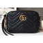 Gucci GG Marmont Mini Matelassé Shoulder Camera Bag 448065 Leather Black