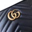 Gucci GG Marmont Mini Matelassé Shoulder Camera Bag 448065 Leather Black