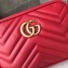 Gucci GG Marmont Mini Matelassé Shoulder Camera Bag 448065 Leather Red