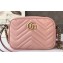 Gucci GG Marmont Mini Matelassé Shoulder Camera Bag 448065 Leather Pink