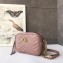 Gucci GG Marmont Mini Matelassé Shoulder Camera Bag 448065 Leather Nude Pink