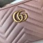 Gucci GG Marmont Mini Matelassé Shoulder Camera Bag 448065 Leather Nude Pink