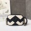Gucci GG Marmont Mini Matelassé Shoulder Camera Bag 448065 Leather Black/White
