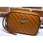 Gucci GG Marmont Mini Matelassé Shoulder Camera Bag 448065 Diagonal Leather Brown