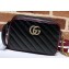 Gucci GG Marmont Mini Matelassé Shoulder Camera Bag 448065 Diagonal Leather Black