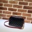 Gucci GG Marmont Mini Matelassé Shoulder Camera Bag 448065 Diagonal Leather Black