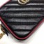Gucci GG Marmont Mini Matelassé Shoulder Camera Bag 448065 Diagonal Leather Black