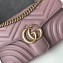 Gucci GG Marmont Small Matelassé Shoulder Bag 443497 Leather Nude Pink