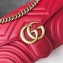Gucci GG Marmont Small Matelassé Shoulder Bag 443497 Leather Red