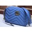 Gucci GG Marmont Mini Matelassé Shoulder Camera Bag 448065 Leather Sky Blue