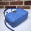 Gucci GG Marmont Mini Matelassé Shoulder Camera Bag 448065 Leather Sky Blue