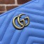 Gucci GG Marmont Mini Matelassé Shoulder Camera Bag 448065 Leather Sky Blue