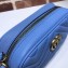Gucci GG Marmont Mini Matelassé Shoulder Camera Bag 448065 Leather Sky Blue