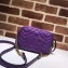 Gucci GG Marmont Mini Matelassé Shoulder Camera Bag 448065 Leather Purple