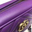Gucci GG Marmont Mini Matelassé Shoulder Camera Bag 448065 Leather Purple