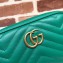 Gucci GG Marmont Mini Matelassé Shoulder Camera Bag 448065 Leather Green