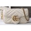 Gucci GG Marmont Matelassé Super Mini Shoulder Bag 476433 Leather White