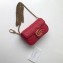 Gucci GG Marmont Matelassé Super Mini Shoulder Bag 476433 Leather Red