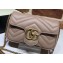 Gucci GG Marmont Matelassé Super Mini Shoulder Bag 476433 Leather Nude