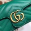 Gucci GG Marmont Matelassé Super Mini Shoulder Bag 476433 Leather Green
