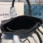 Balenciaga All Over Logo Canvas Classic City Small Bag Black