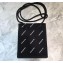 Balenciaga Explorer Pouch Strap Small Crossbody Phone Bag Nylon All Over Logo Black