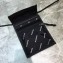 Balenciaga Explorer Pouch Strap Small Crossbody Phone Bag Nylon All Over Logo Black