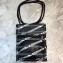 Balenciaga Explorer Pouch Strap Small Crossbody Phone Bag Leather All Over Logo Monogram Black
