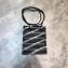 Balenciaga Explorer Pouch Strap Small Crossbody Phone Bag Leather All Over Logo Monogram Black