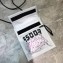 Balenciaga Explorer Pouch Strap Small Crossbody Phone Bag Leather Graffiti White
