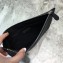 Balenciaga Everyday Logo Pouch Clutch Medium Bag Glitter Black