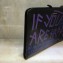 Balenciaga Bazar Pouch Clutch Bag Graffiti Black/Purple