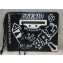 Balenciaga Classic City Pouch Clutch Bag Graffiti Black/White