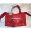 Balenciaga Classic City Nano Bag in Goatskin Red/Silver