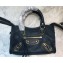 Balenciaga Classic City Nano Bag in Goatskin Royal Blue/Gold
