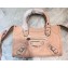 Balenciaga Classic City Nano Bag in Goatskin Nude Pink/Silver