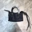 Balenciaga Classic City Nano Bag in Goatskin Dark Blue/Gold