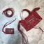 Balenciaga Classic City Nano Bag in Goatskin Dark Red/Silver