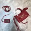 Balenciaga Classic City Nano Bag in Goatskin Dark Red/Gold