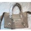 Balenciaga Classic City Nano Bag in Goatskin Beige/Silver