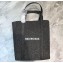 Balenciaga Everyday Mini Shopping Tote XXS Bag Glitter Dark Gray