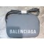 Balenciaga Grained Calfskin Ville Camera XS Bag Gray