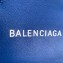 Balenciaga Grained Calfskin Horizontal Shopping Tote Bag Blue