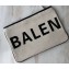 Balenciaga Canvas Pouch Clutch Large Bag Logo Creamy