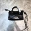 Balenciaga Classic Mini City Bag with Logo Strap Black