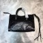 Balenciaga Classic City Small Bag with Logo Strap Black