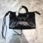 Balenciaga Classic City Small Bag with Logo Strap Black